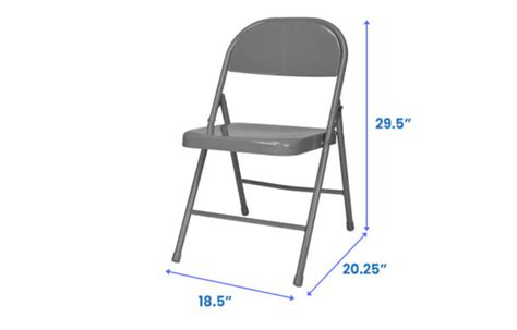 standard metal folding chairs